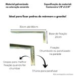 Suporte de Pia/Pedras Cantoneira "L" Galvanizada - Imagem 7